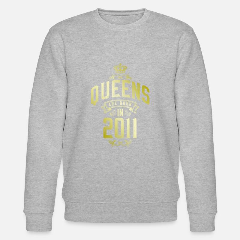 Queens born in 2011 - Stanley/Stella Unisex Bio-Sweatshirt CHANGER - Grau meliert