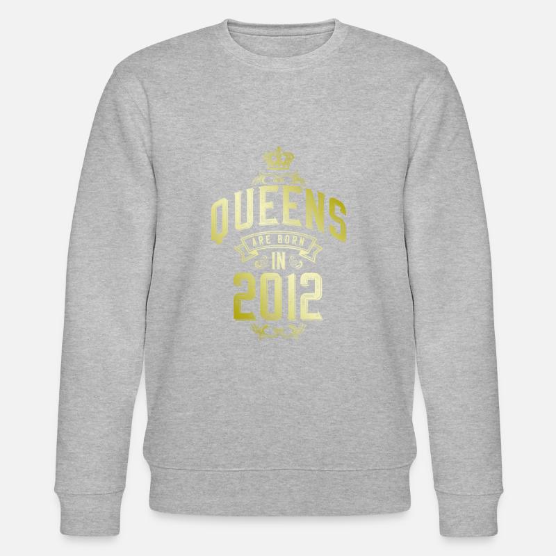 Queens born in 2012 - Stanley/Stella Unisex Bio-Sweatshirt CHANGER  - Grau meliert
