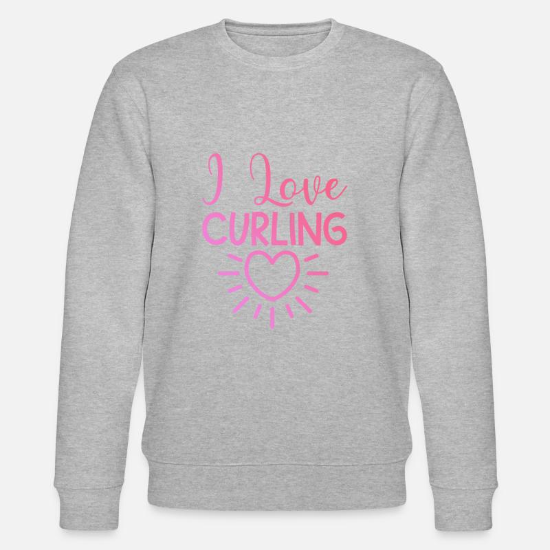 Ich liebe Curling - Stanley/Stella Unisex Bio-Sweatshirt CHANGER  - Grau meliert