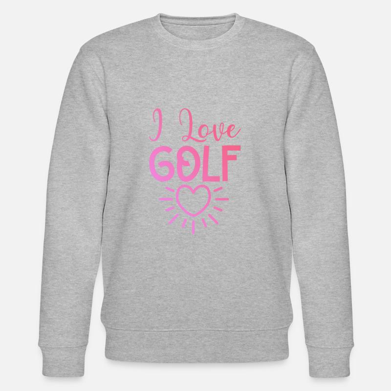 Ich liebe Golf - Stanley/Stella Unisex Bio-Sweatshirt CHANGER  - Grau meliert
