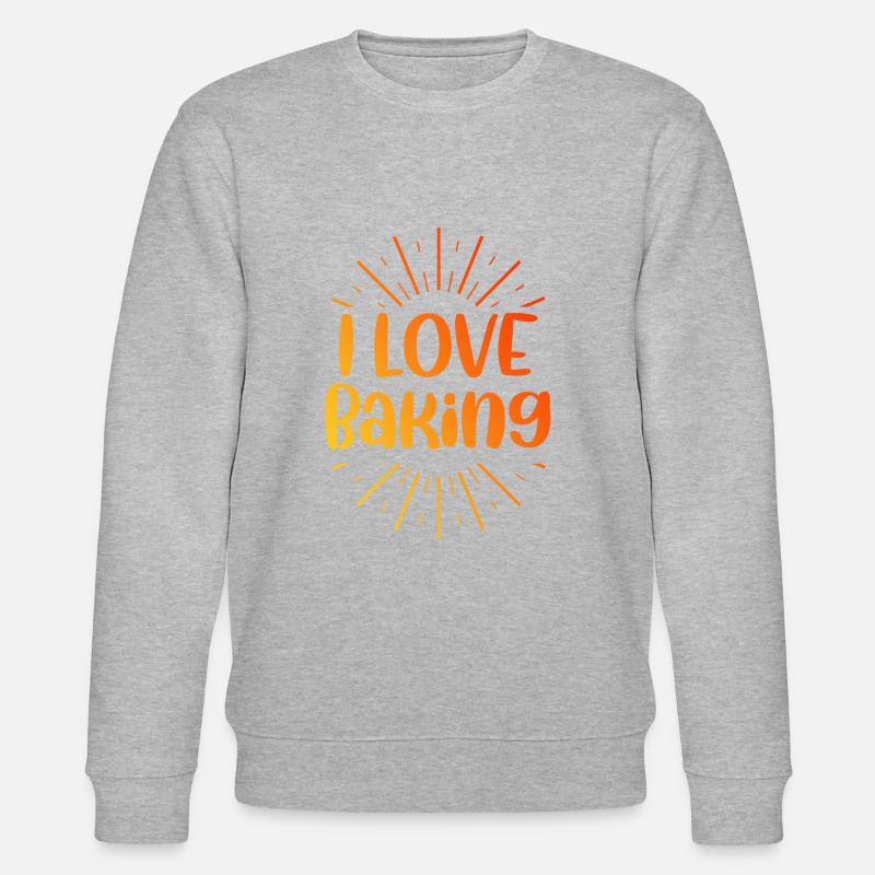 Ich liebe Backen - Stanley/Stella Unisex Bio-Sweatshirt CHANGER  - Grau meliert