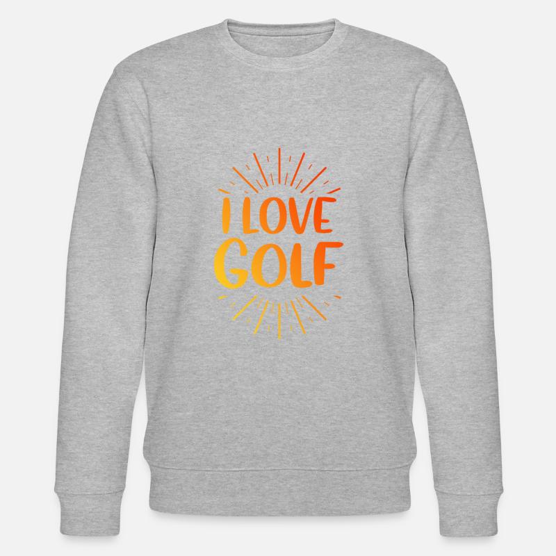 Ich liebe Golf - Stanley/Stella Unisex Bio-Sweatshirt CHANGER  - Grau meliert