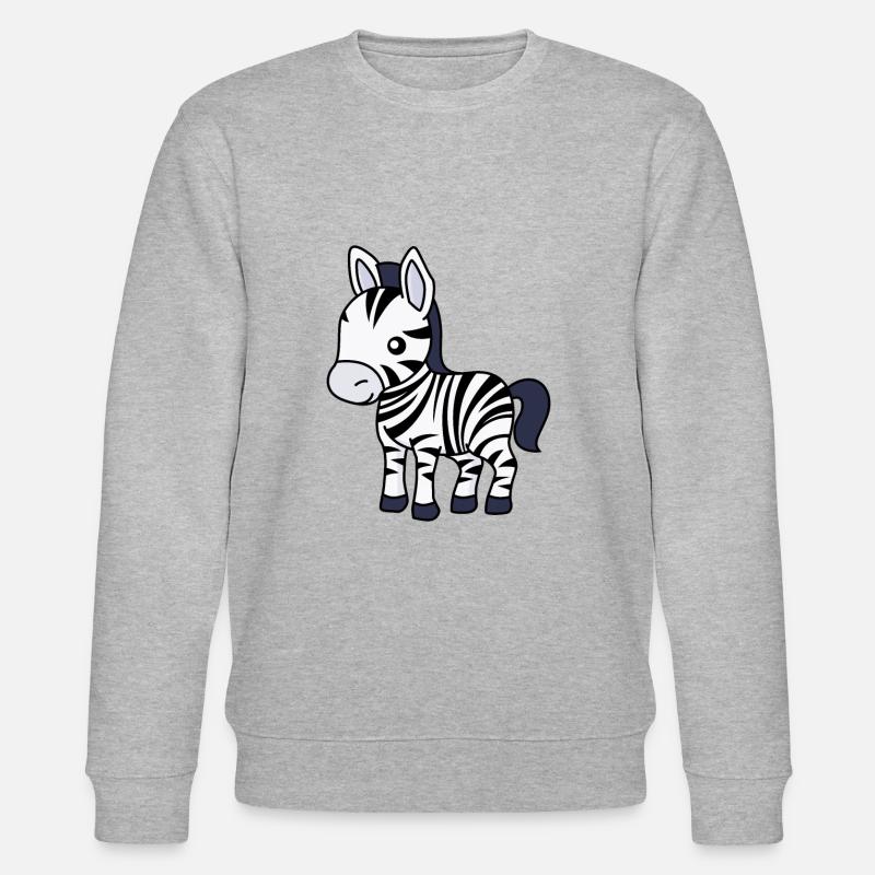 Zebra Comic Animal - Sweat bio CHANGER Stanley/Stella Unisexe - gris chiné