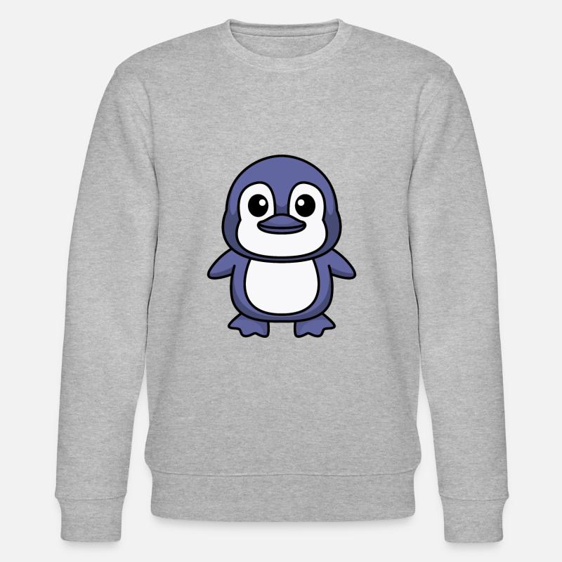 Pinguin Comic Tier - Stanley/Stella Unisex Bio-Sweatshirt CHANGER  - Grau meliert