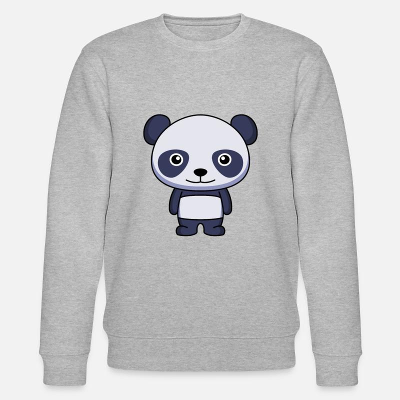 Panda Comic Tier - Stanley/Stella Unisex Bio-Sweatshirt CHANGER  - Grau meliert