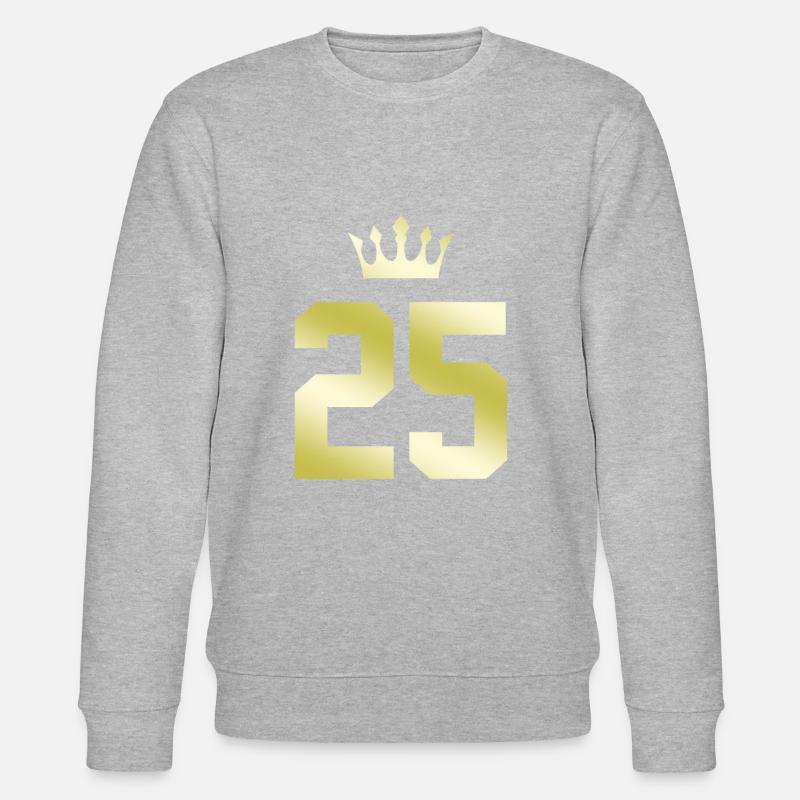 25 Zahl Krone - Stanley/Stella Unisex Bio-Sweatshirt CHANGER  - Grau meliert