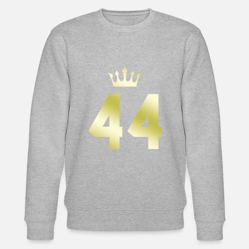 44 Zahl Krone - Stanley/Stella Unisex Bio-Sweatshirt CHANGER  - Grau meliert