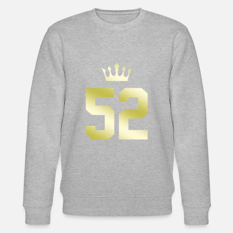 52 Zahl Krone - Stanley/Stella Unisex Bio-Sweatshirt CHANGER  - Grau meliert