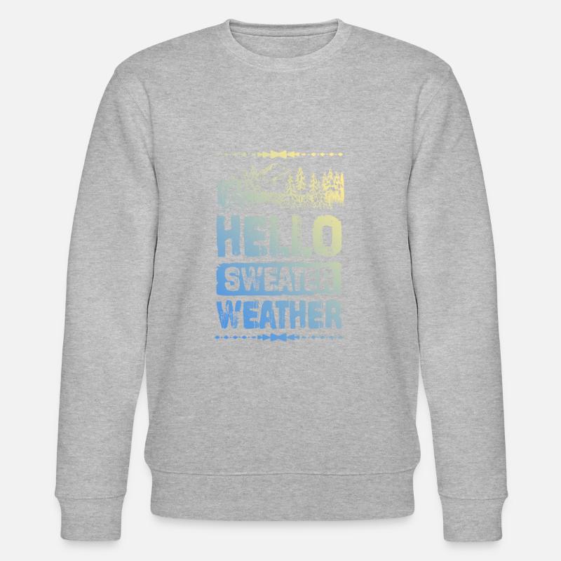 Hello Sweater Weather - Stanley/Stella Unisex Bio-Sweatshirt CHANGER  - Grau meliert