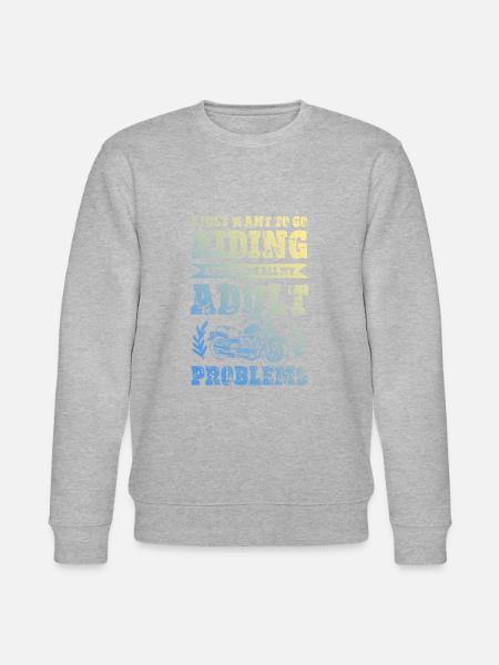 Ride Motorcycle - Stanley/Stella CHANGER Unisex Organic Sweatshirt - heather grey