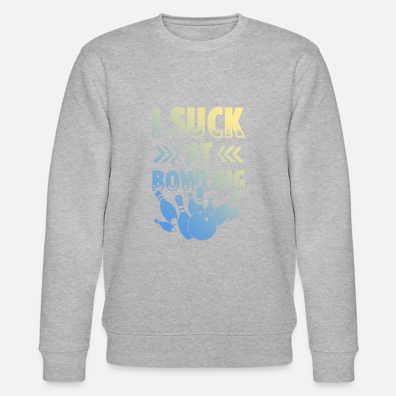 Bowling spruch lustig - Stanley/Stella Unisex Bio-Sweatshirt CHANGER  - Grau meliert