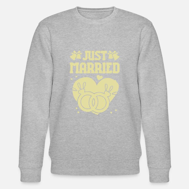 Just Married - Stanley/Stella Unisex Bio-Sweatshirt CHANGER  - Grau meliert