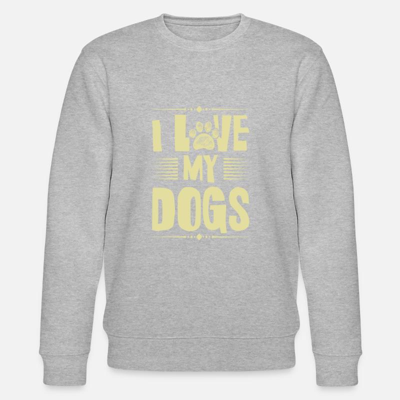 J’aime mes chiens - Sweat bio CHANGER Stanley/Stella Unisexe - gris chiné
