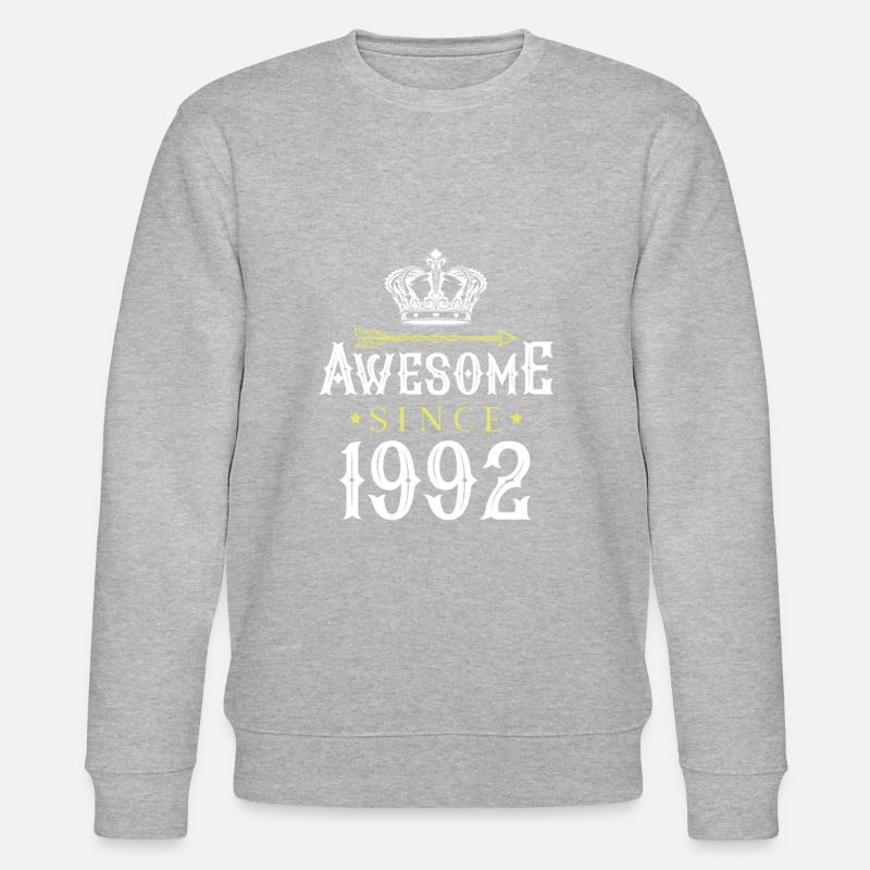 1992 awesome since - Stanley/Stella Unisex Bio-Sweatshirt CHANGER  - Grau meliert