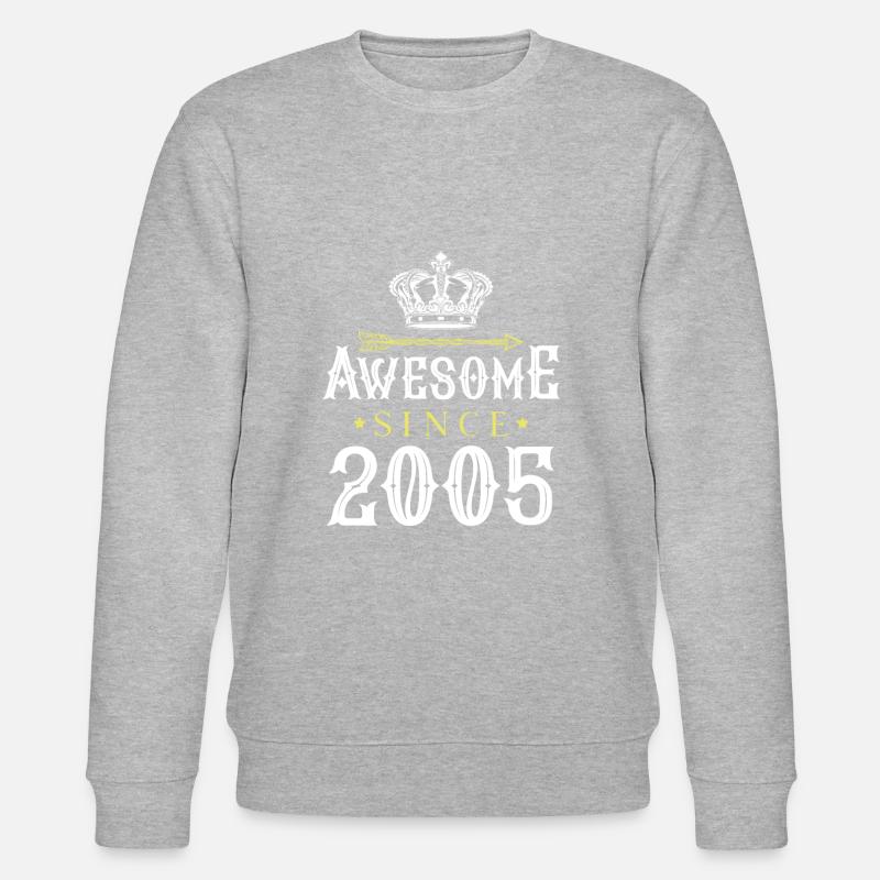 2005 awesome since - Stanley/Stella Unisex Bio-Sweatshirt CHANGER  - Grau meliert