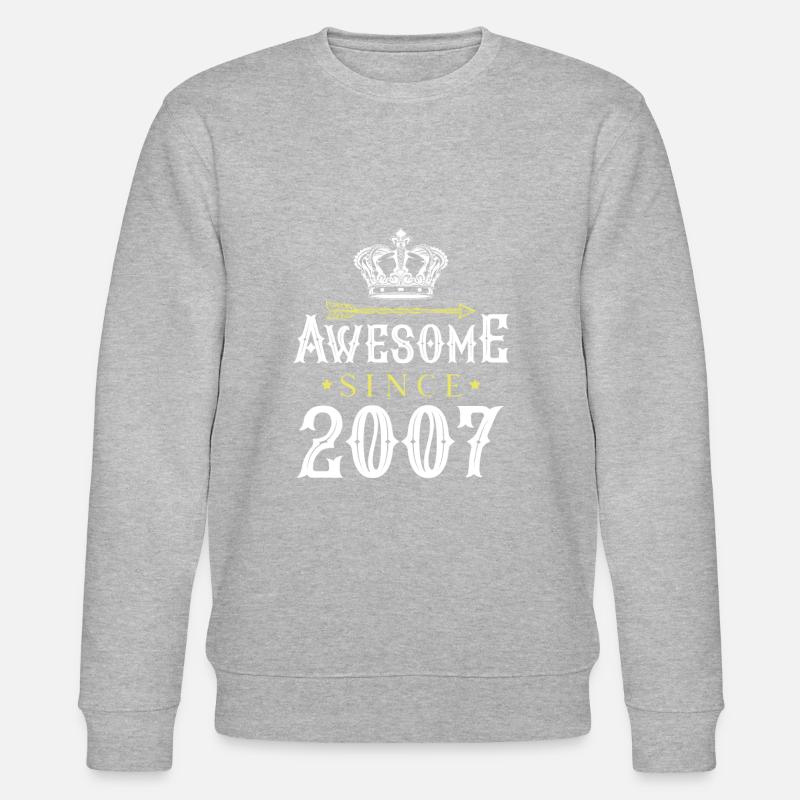2007 awesome since - Stanley/Stella Unisex Bio-Sweatshirt CHANGER  - Grau meliert