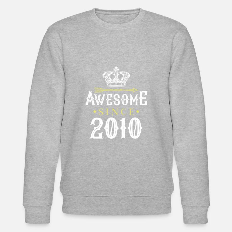 2010 awesome since - Stanley/Stella Unisex Bio-Sweatshirt CHANGER  - Grau meliert