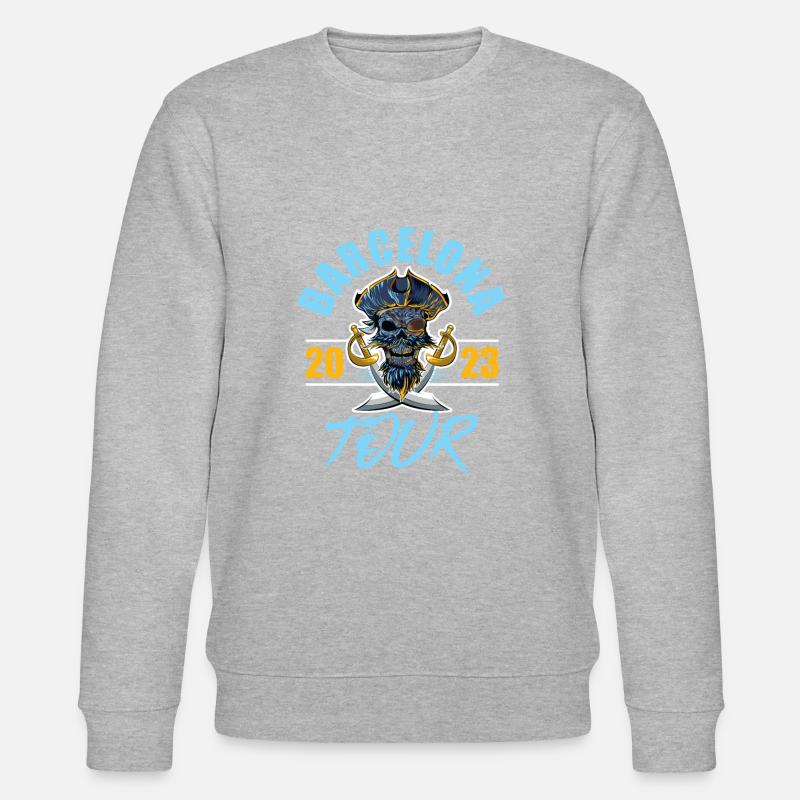 Barcelone 2023 Skeleton - Sweat bio CHANGER Stanley/Stella Unisexe - gris chiné