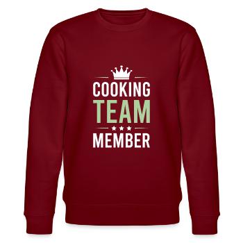 Équipe de cuisine - Sweat bio CHANGER Stanley/Stella Unisexe - bordeaux - Devant - Nik (191cm) & Marisol (170cm)
