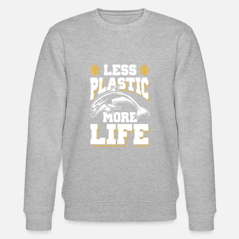 plastik save the ocean - Stanley/Stella Unisex Bio-Sweatshirt CHANGER - Grau meliert