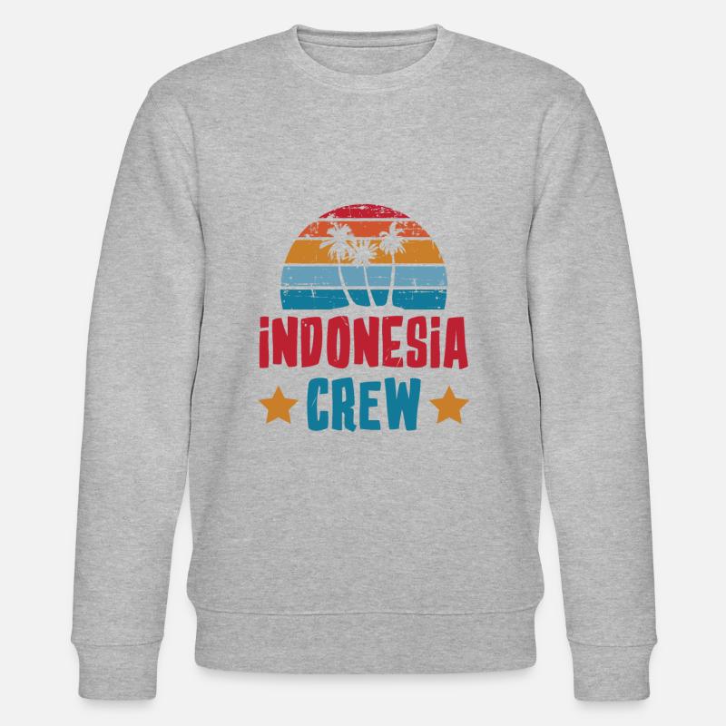 Indonesia Crew - Stanley/Stella Unisex Bio-Sweatshirt CHANGER  - Grau meliert