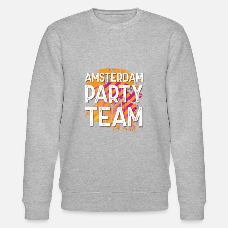 Amsterdam Party Team - Stanley/Stella Unisex Bio-Sweatshirt CHANGER  - Grau meliert