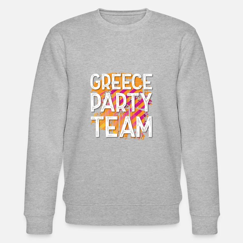 Greece Party Team - Stanley/Stella Unisex Bio-Sweatshirt CHANGER  - Grau meliert