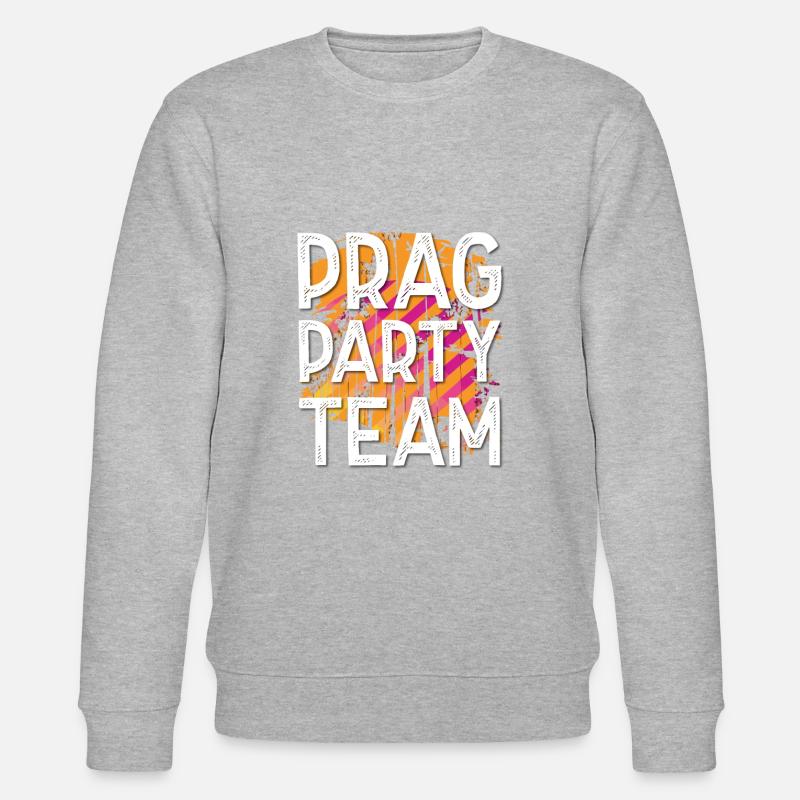 Prag Party Team - Stanley/Stella Unisex Bio-Sweatshirt CHANGER  - Grau meliert