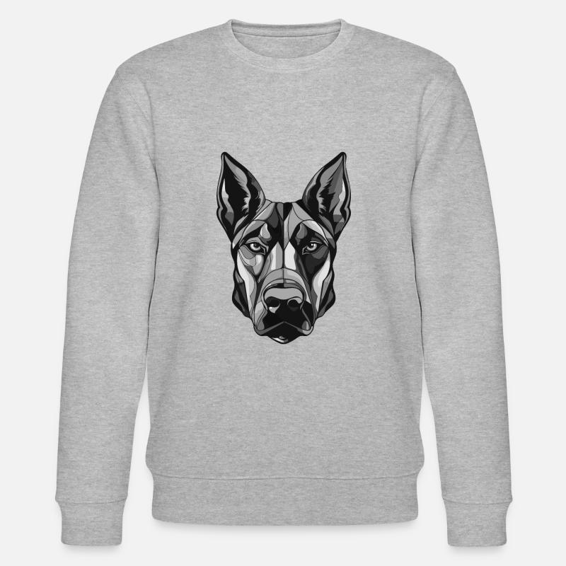 Portrait de chien doberman - Sweat bio CHANGER Stanley/Stella Unisexe - gris chiné
