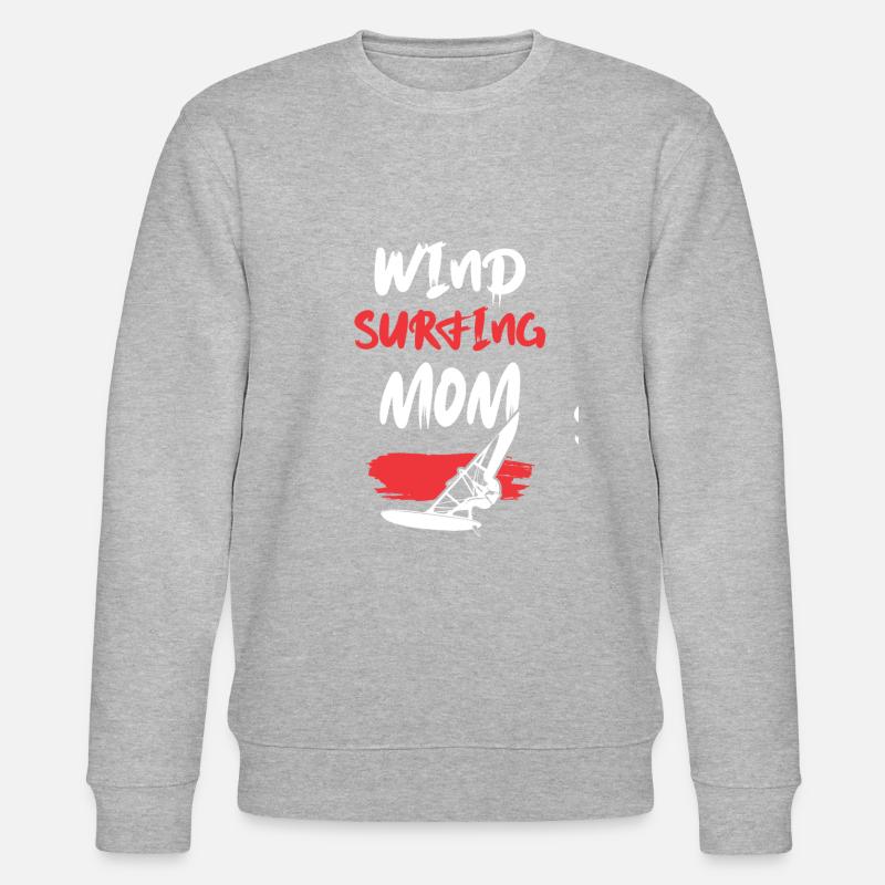 windsurfen mama - Stanley/Stella Unisex Bio-Sweatshirt CHANGER  - Grau meliert