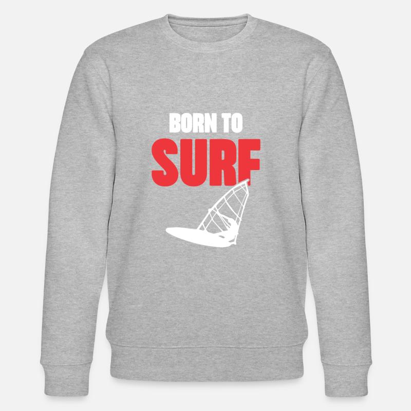 Né pour surfer - Sweat bio CHANGER Stanley/Stella Unisexe - gris chiné