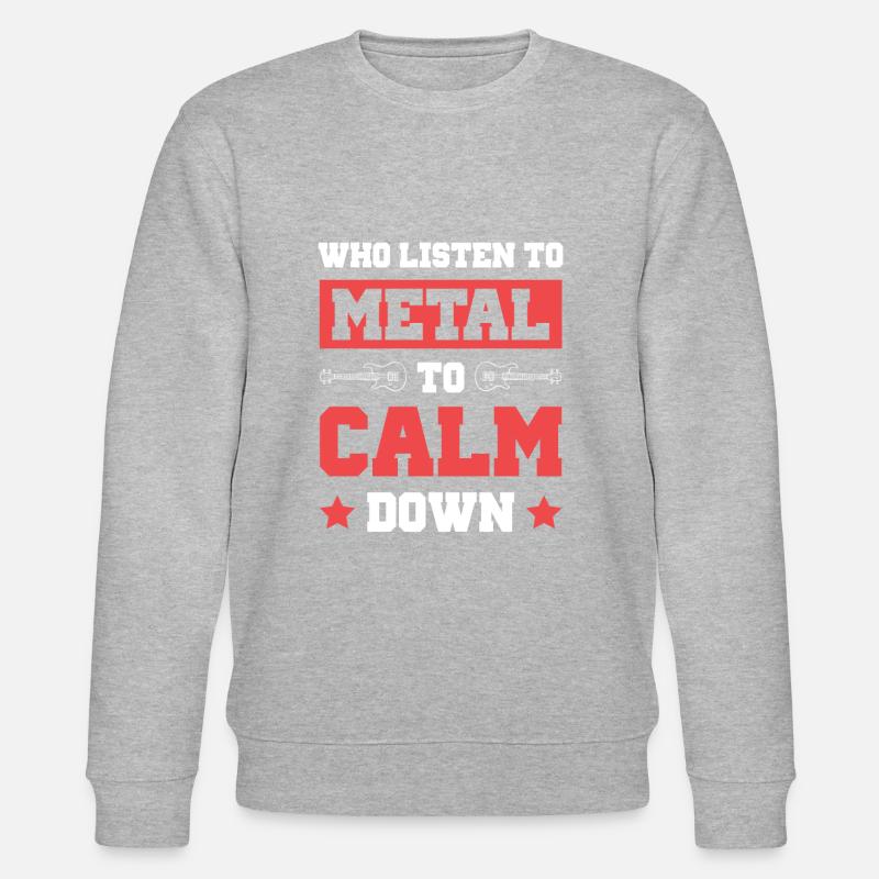 metal calm down - Stanley/Stella Unisex Bio-Sweatshirt CHANGER  - Grau meliert
