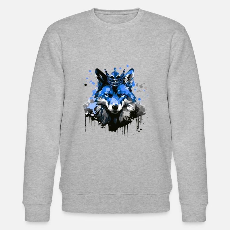 Fox Crown King Animal - Sweat bio CHANGER Stanley/Stella Unisexe - gris chiné