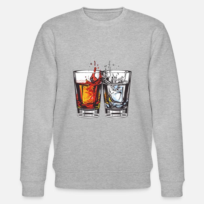 Tequila Glas - Stanley/Stella Unisex Bio-Sweatshirt CHANGER  - Grau meliert
