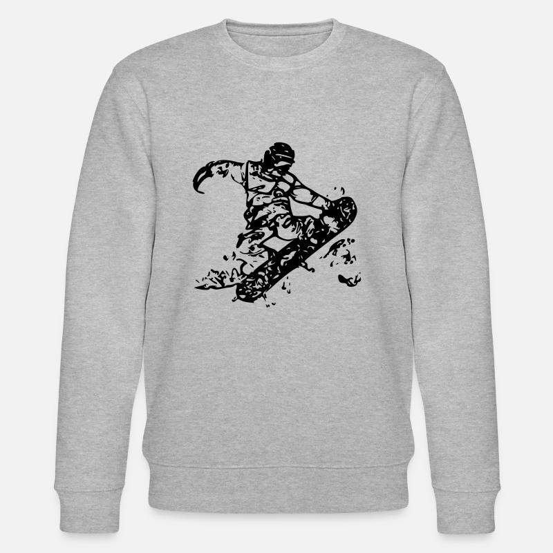 Snowboarder - Stanley/Stella Unisex Bio-Sweatshirt CHANGER  - Grau meliert