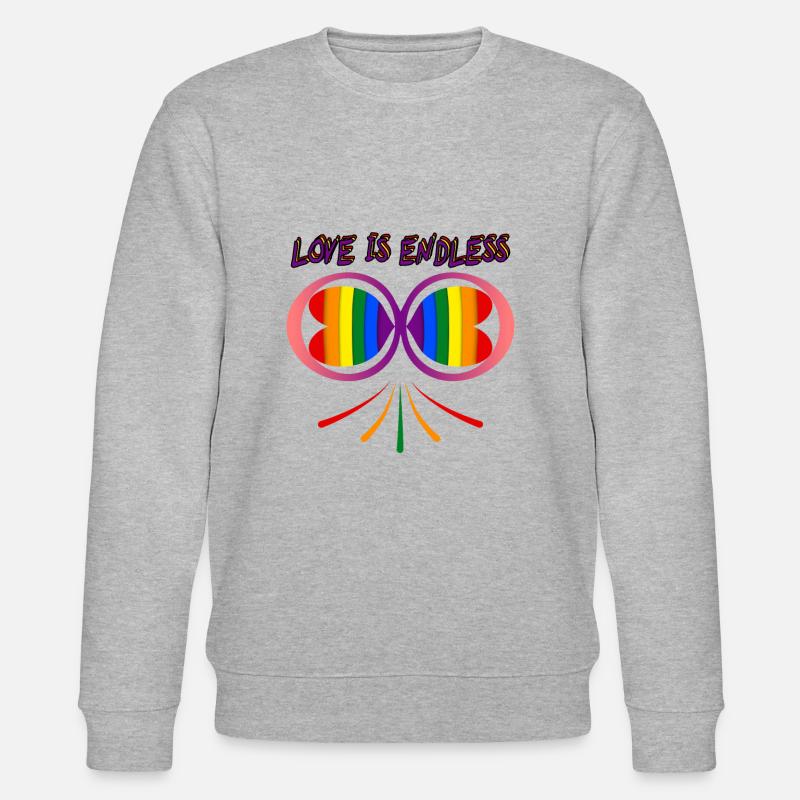 Liebe ist endlos - Stanley/Stella Unisex Bio-Sweatshirt CHANGER  - Grau meliert
