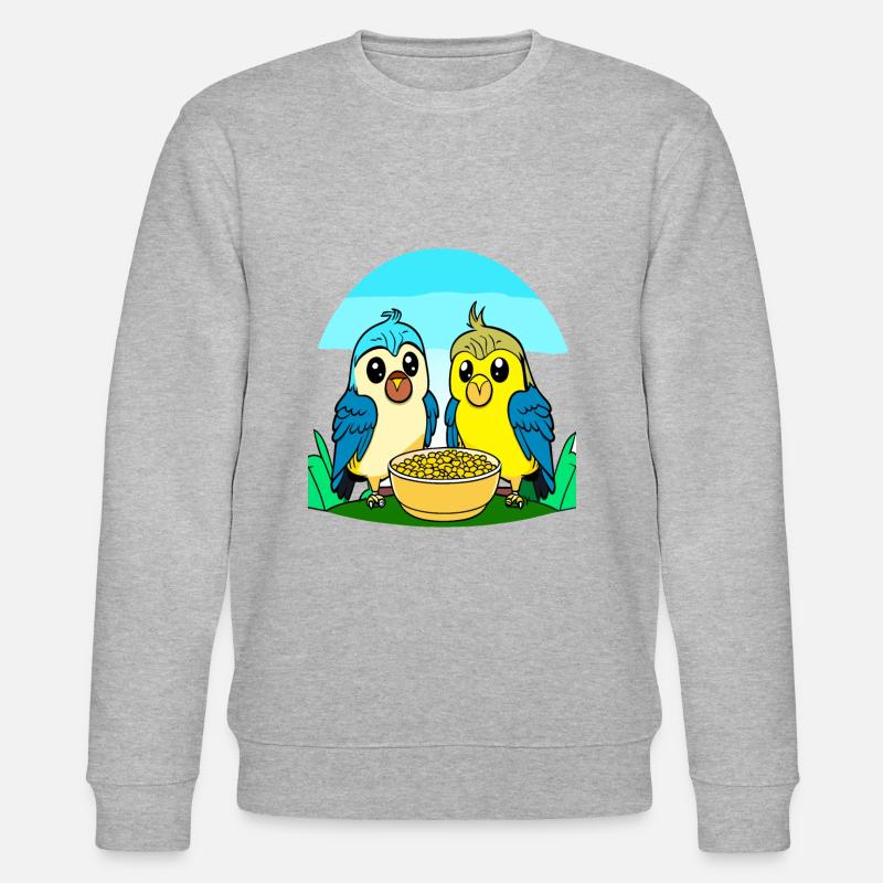 Wellis surpris en mangeant. - Sweat bio CHANGER Stanley/Stella Unisexe - gris chiné