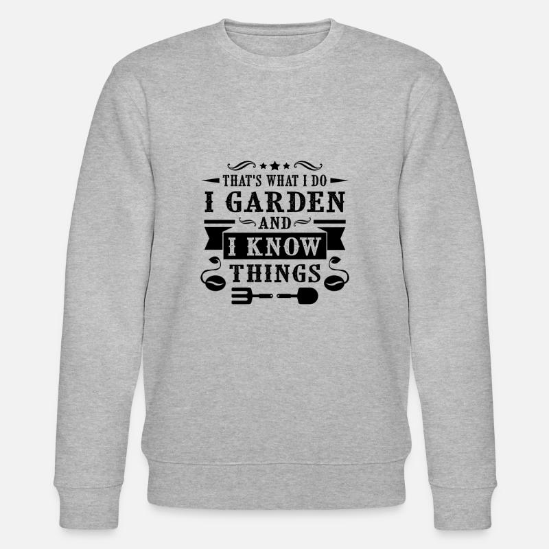 Garden and i know things - Sweat bio CHANGER Stanley/Stella Unisexe - gris chiné