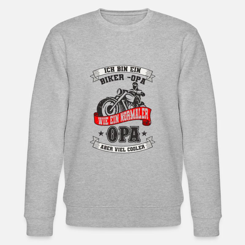 Biker Opa - Stanley/Stella Unisex Bio-Sweatshirt CHANGER  - Grau meliert