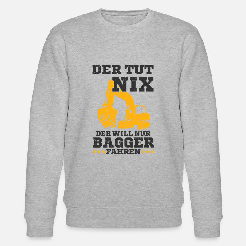 Bagger Spruch - Stanley/Stella Unisex Bio-Sweatshirt CHANGER  - Grau meliert