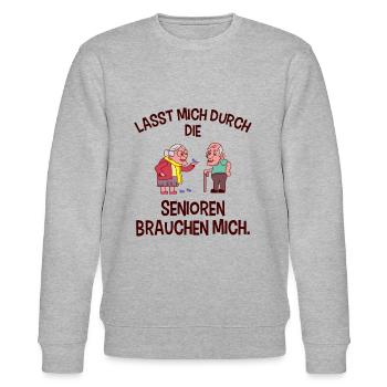 Altenpflege Pfleger - Stanley/Stella Unisex Bio-Sweatshirt CHANGER  - Grau meliert - Vorne - Nik (191cm) & Marisol (170cm)