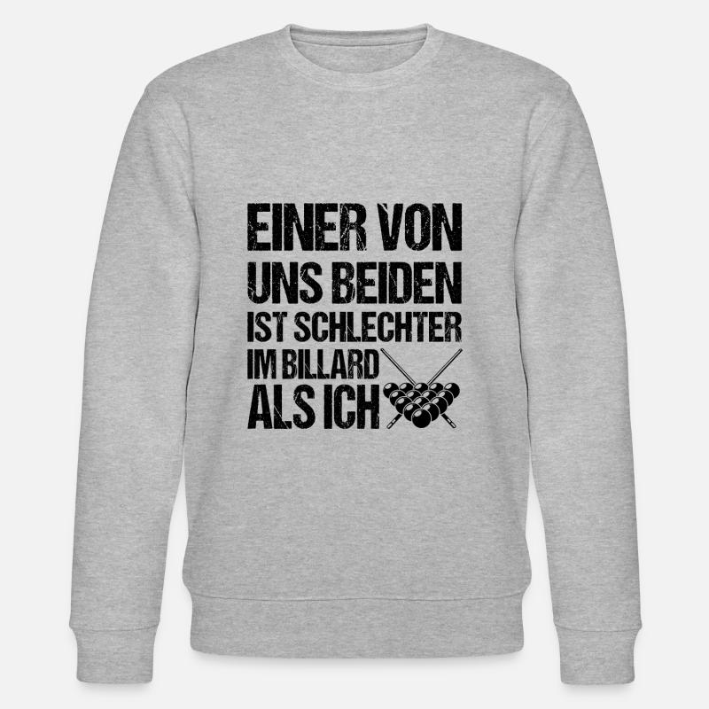 Billard - Stanley/Stella Unisex Bio-Sweatshirt CHANGER  - Grau meliert