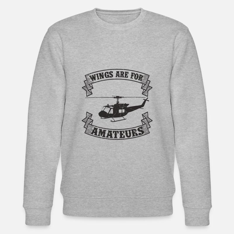 Helikopter Pilot - Stanley/Stella Unisex Bio-Sweatshirt CHANGER  - Grau meliert
