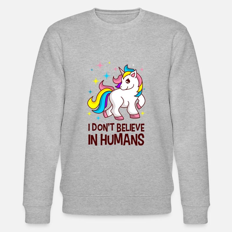 Einhorn - Stanley/Stella Unisex Bio-Sweatshirt CHANGER  - Grau meliert