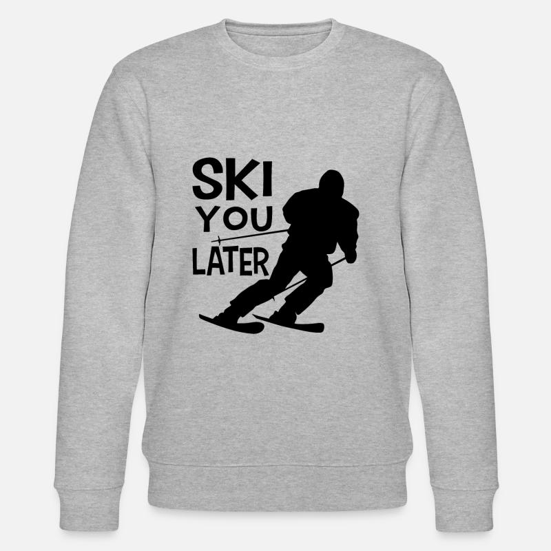 Skifahrer Spruch - Stanley/Stella Unisex Bio-Sweatshirt CHANGER  - Grau meliert