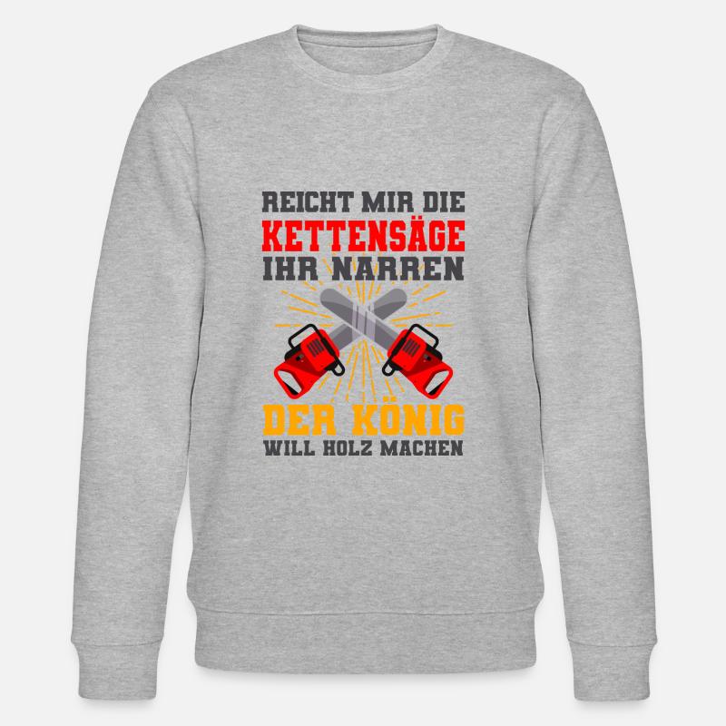 Holzfäller - Stanley/Stella Unisex Bio-Sweatshirt CHANGER  - Grau meliert