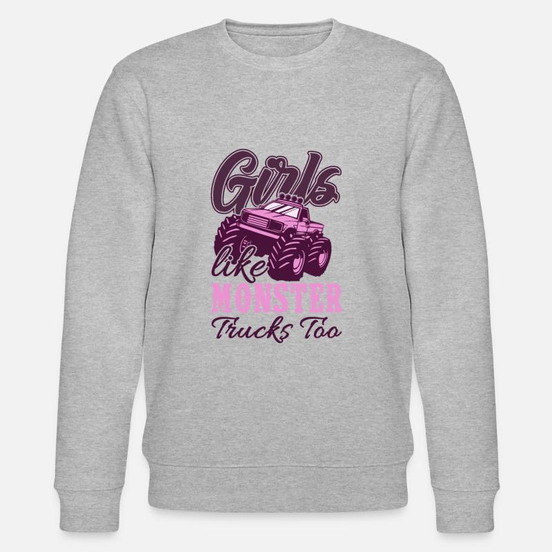 Fille de camion monstre - Sweat bio CHANGER Stanley/Stella Unisexe - gris chiné