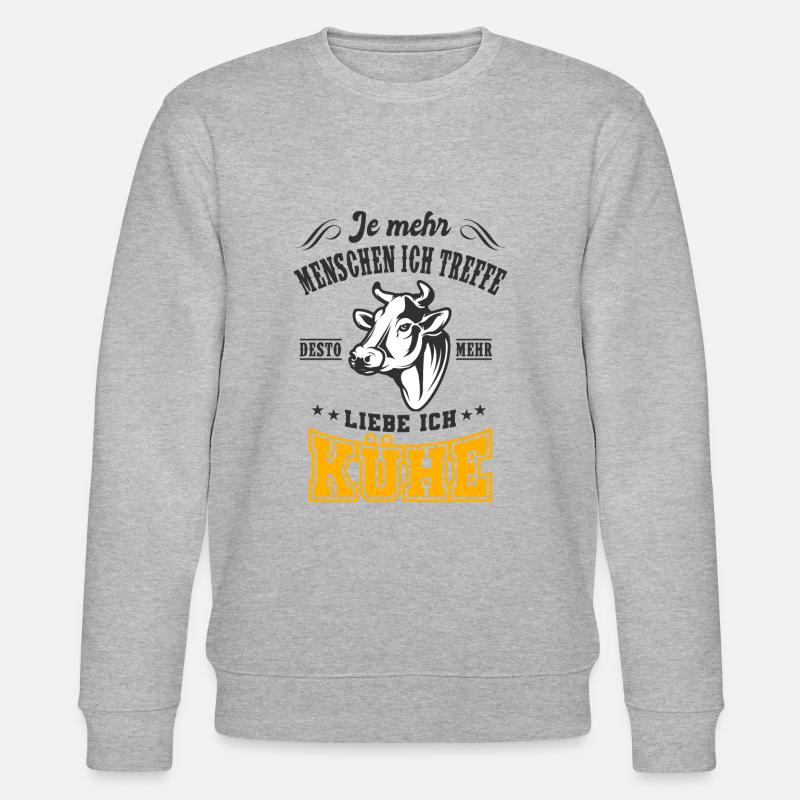 Kühe - Stanley/Stella Unisex Bio-Sweatshirt CHANGER  - Grau meliert