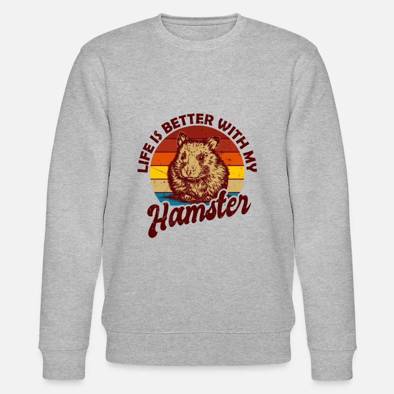 Hamster - Stanley/Stella Unisex Bio-Sweatshirt CHANGER  - Grau meliert