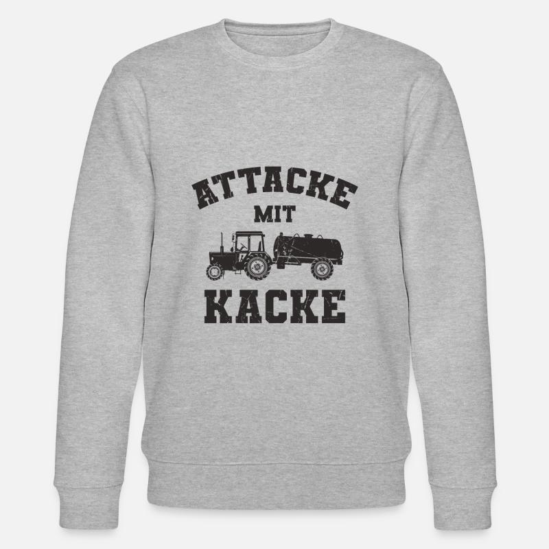 Traktor Spruch - Stanley/Stella Unisex Bio-Sweatshirt CHANGER  - Grau meliert